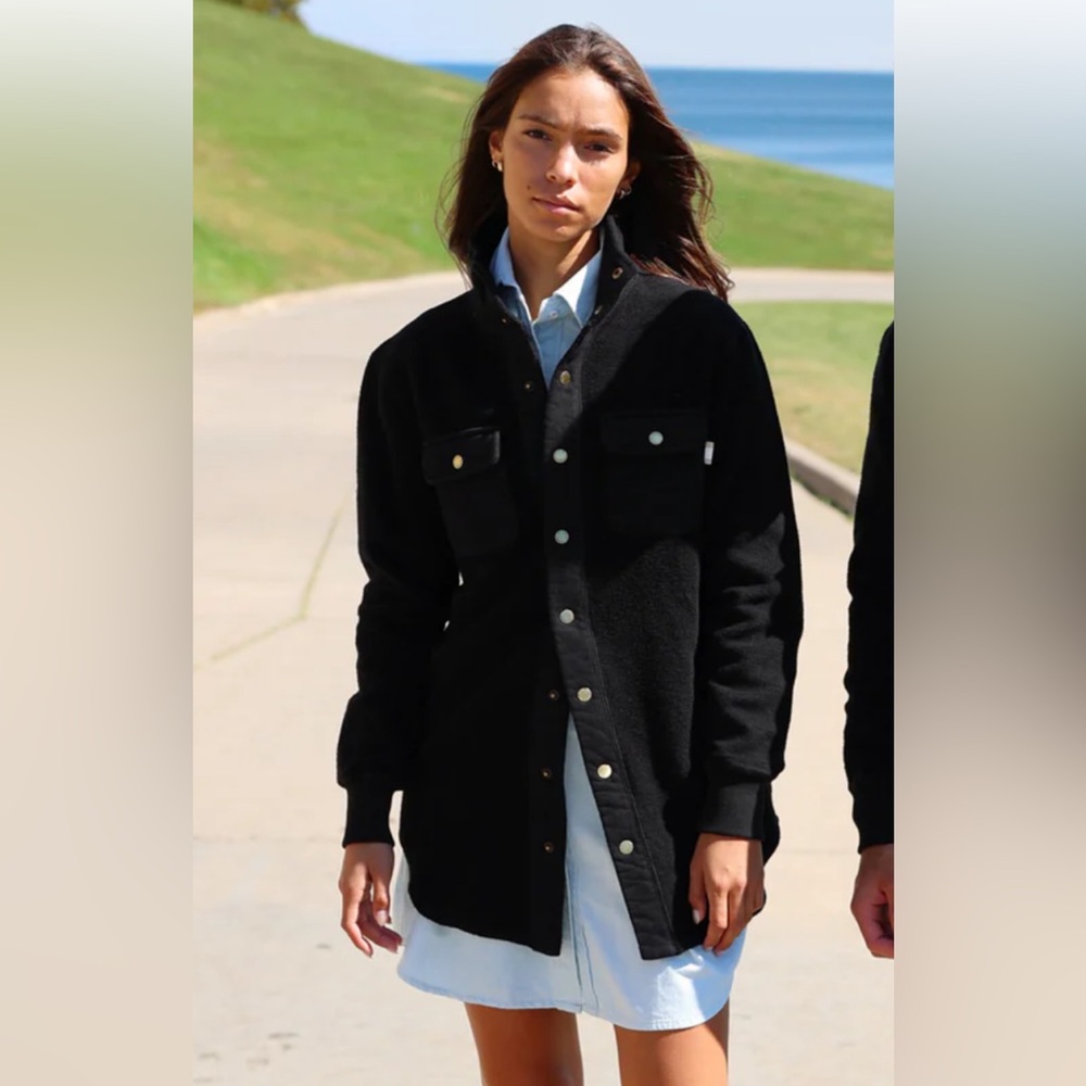 Province of Canada Reverse Fleece Jacket Black - Unisex XXS